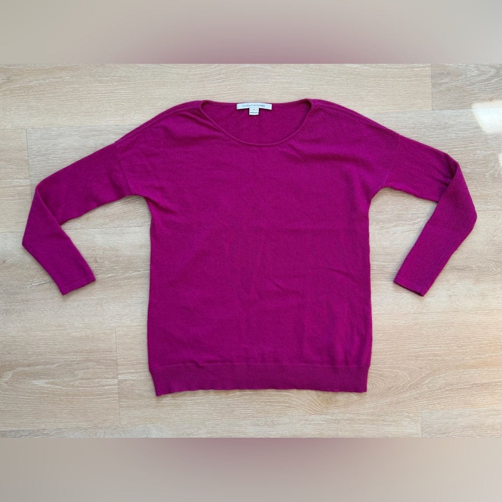 DVF Diane Von Furstenberg Wool Cashmere Blend Pullover Sweater Magenta Size S